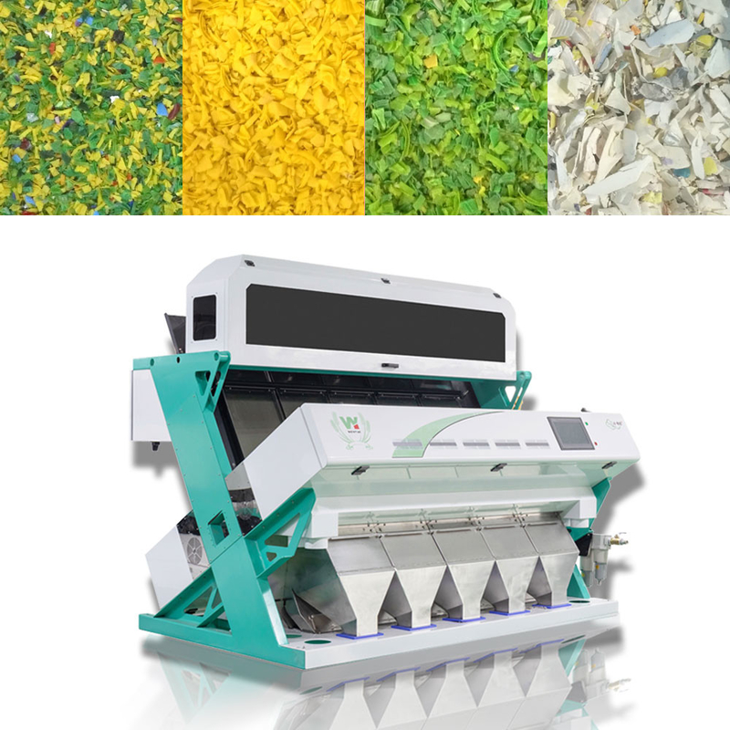 PVC-Haustier-HDPE-LDPE-Plastikkörnchen des PET-pp. färben Sortierer-Farbsortierende Maschine für Haustier-Flocken
