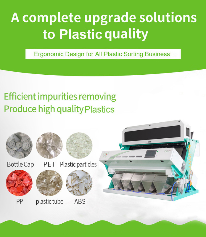 PVC-Haustier-HDPE-LDPE-Plastikkörnchen des PET-pp. färben Sortierer-Farbsortierende Maschine für Haustier-Flocken