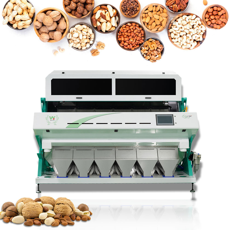 Wenyao CCD RGB Cashewnut Farbe Intelligente Sortiermaschine für Getreidesortierung mit Durchsatz von 5-8 t/h