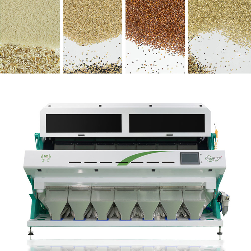 7 Rutschen 448 lenkt Weizen-Farbsortierer-Maschine mit sortierender Genauigkeit 99,999%