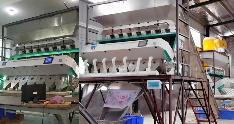 Nir Kunststoff Farbsortiermaschine PCB Kunststoff Pellet Farbsorter mit CCD-Kamera und LED-Licht