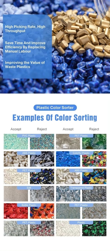 Wenyao Factory Supply Directly Waste, der PVC-PET Plastikflocken-Farbsortierer für Plastik sortierend aufbereitet