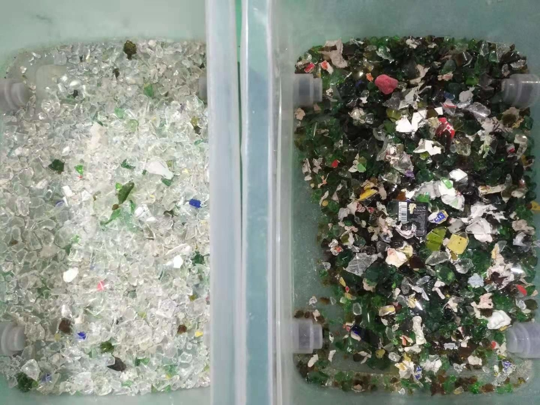 Maschine zur Sortierung von Glasfarben mit hoher Kapazität für das Mischen von Glas