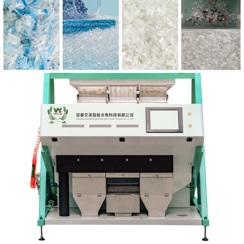 3 Fallschirmhersteller Direktverkauf CCD-Kamera PET PVC PP Kunststoff Farbsortiermaschine