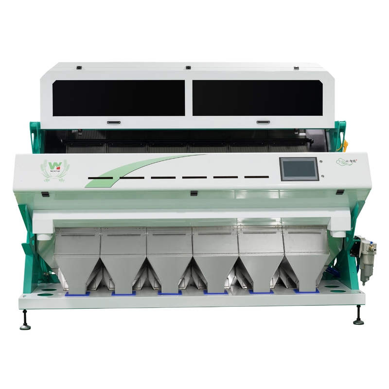 Intelligente 6 Chute Cashew-Nuss Farbsortiermaschine mit Toshiba CCD-Sensor und RGB-Kamera