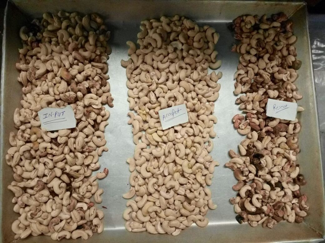 Intelligente 6 Chute Cashew-Nuss Farbsortiermaschine mit Toshiba CCD-Sensor und RGB-Kamera