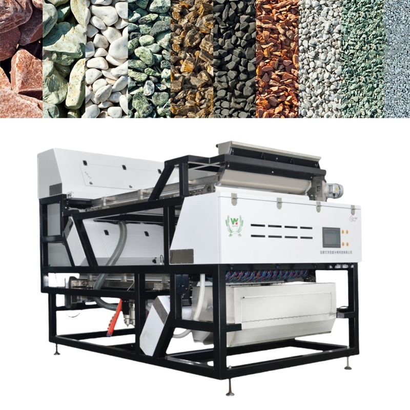 Wenyao Großkapazität Kalium Feldspar Farbsorter Quarz Stein Sand 10-20 Tonnen pro Stunde Crawler Farbsorter Maschine