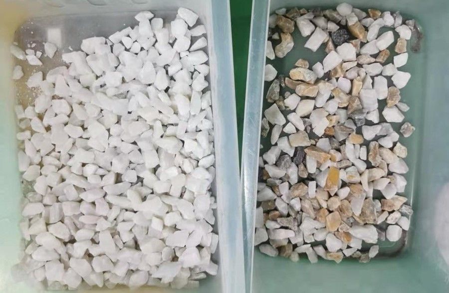Wenyao-Gürtel-Typ Quarzstein Kaliumfeldspar Kalzit Kalkstein Barit Gestein Farbsorter Erz Farbsorter