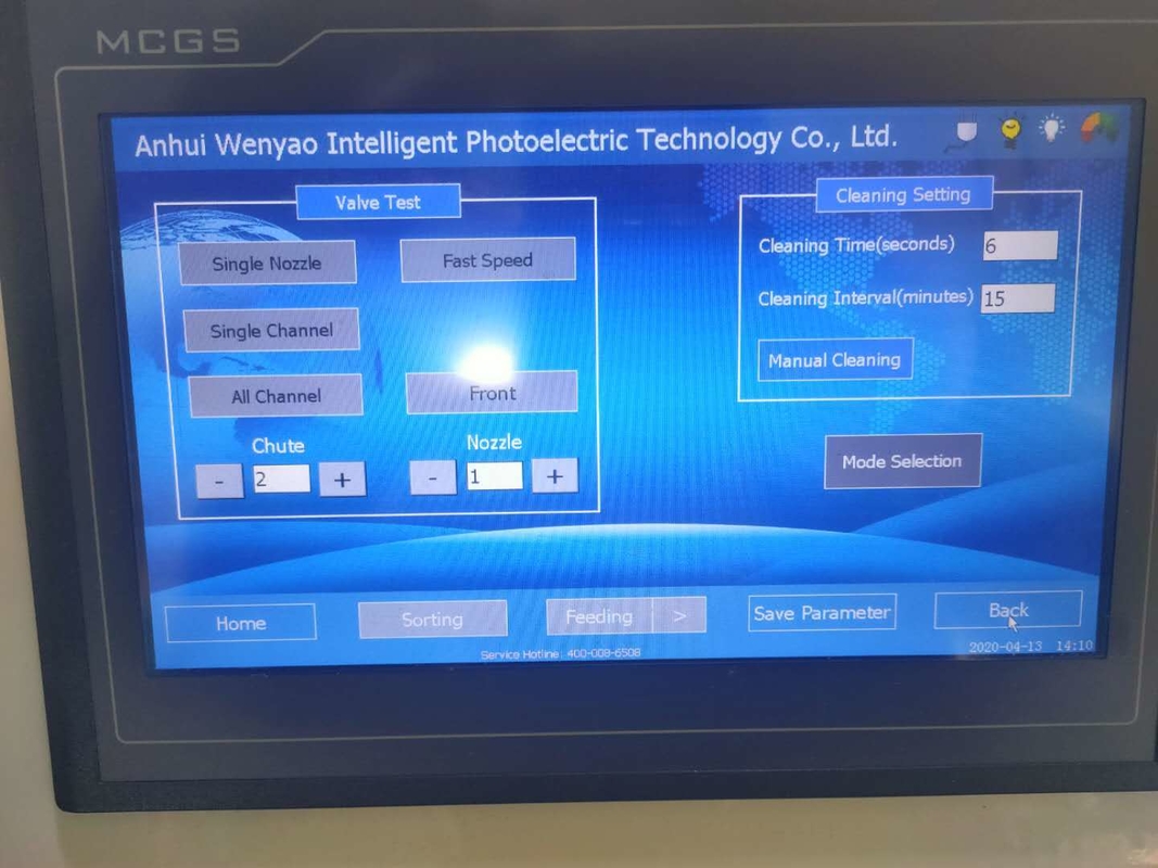 Wenyao Doppelband Hochtechnologie Intelligente CCD-Kamera Seifenkraut-Farbsortiermaschine