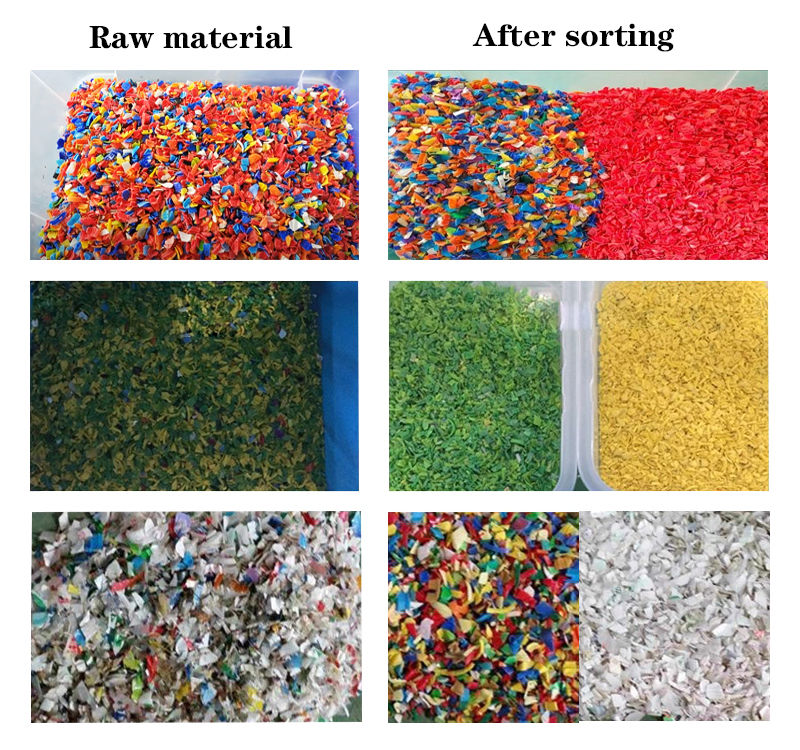 HDPE blättert Körnchen-Plastikfarbsortierende Maschinen-hohe Kapazität ab