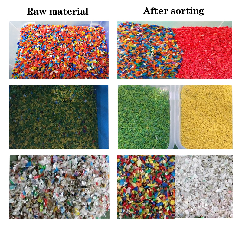 AI Technology Kunststoff-Farbsortiermaschine ABS PP PE PVC-Recyclingmaschine