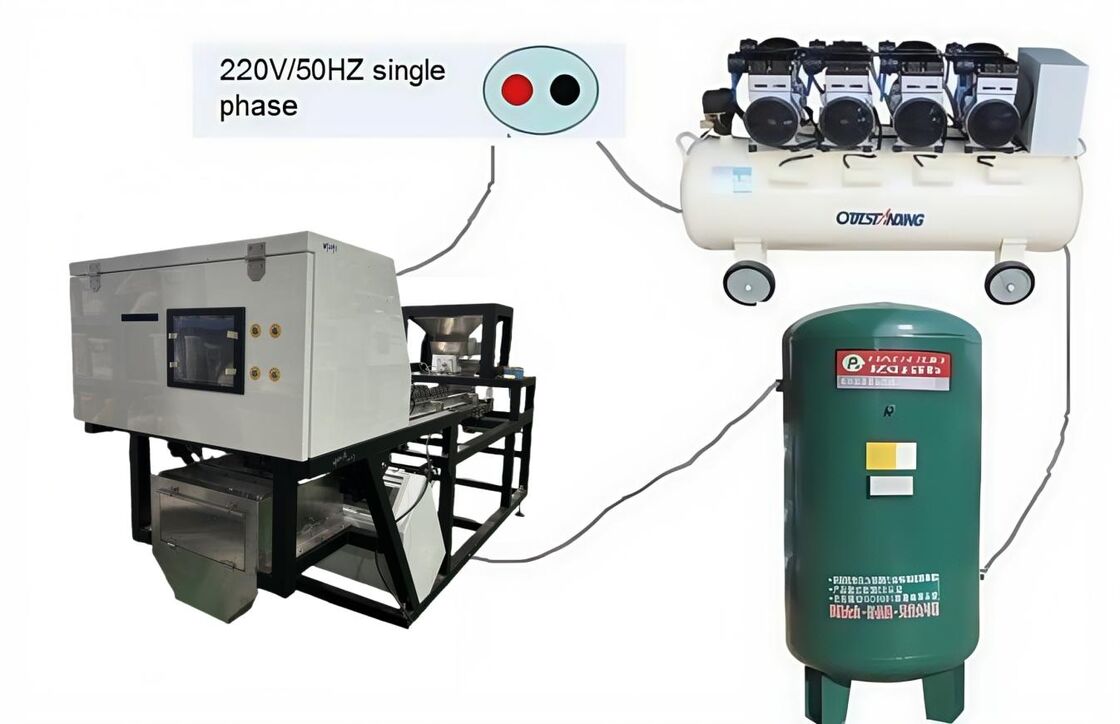 Wenyao Automatischer Nusssorter mit TOSHIBA CCD Sensor, Edelstahl 304 Food Grade Hopper und Wifi Fernbedienung für hocheffiziente Nusssortierung