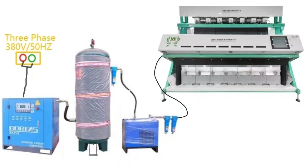 Wenyao 7 Chute Intelligente CCD-Kamera Farbsorter für Getreide Optische Sortierung Mais Mais Farbsorter Maschine für Getreide Nuss Reis