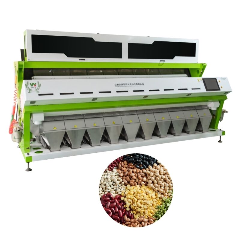 Wenyao 10 Chute 640 Kanäle Farbsortermaschine mit großer Kapazität für Bohnen Mung Bohnen Nieren Bohnen Optischer Sorter für die Nusssortierung