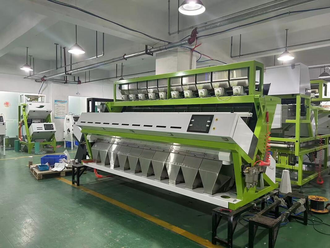Wenyao 10 Chute 640 Kanäle Farbsortermaschine mit großer Kapazität für Bohnen Mung Bohnen Nieren Bohnen Optischer Sorter für die Nusssortierung