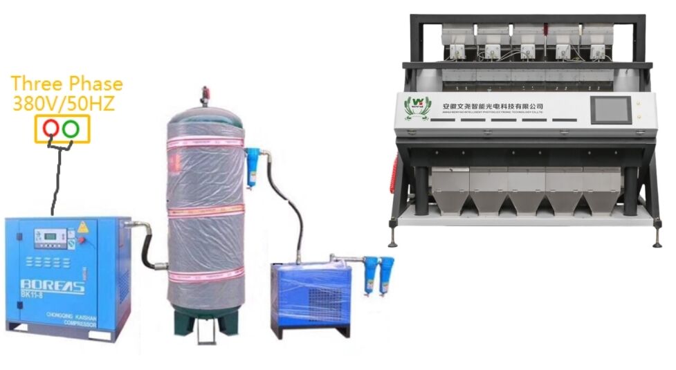 Wenyao 5 Chute Intelligente optische Sortierer Automatische Walnuss Farb Sortierer Kernel und Shell Pine Nut Farb Sortierer