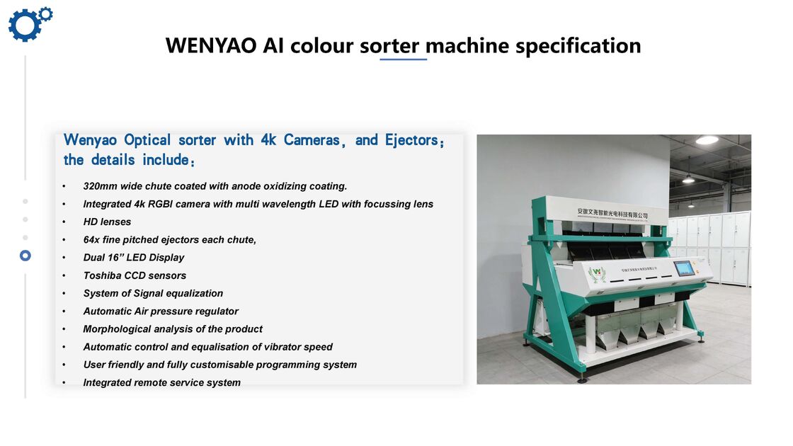 WENYAO Fortschrittliche Farbseparation Reissortiermaschine 900kg/H Kapazität CCD Kern Einfache Wartung