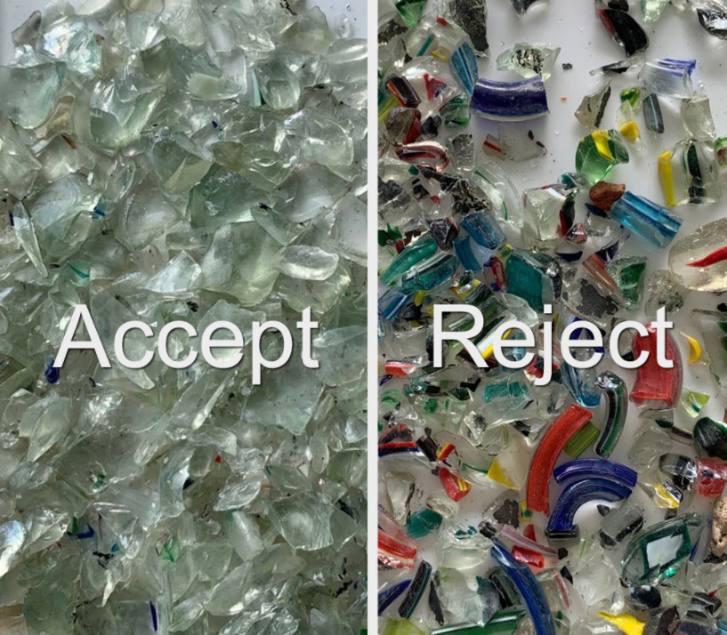 Hohe Kapazitäts-Farbsortierende Maschine für Mischglasplastikpet-PVC-HDPE