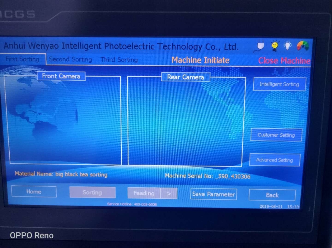 Intelligenter optischer Sensor CCDs sortierende Maschine der hohen Auflösung Metallfarb