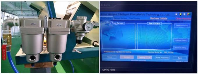 10 Chute Grün Blau Braun Weiß Glas Farb Sortiermaschine für Farbsortierung mit WiFi Fernbedienung 8