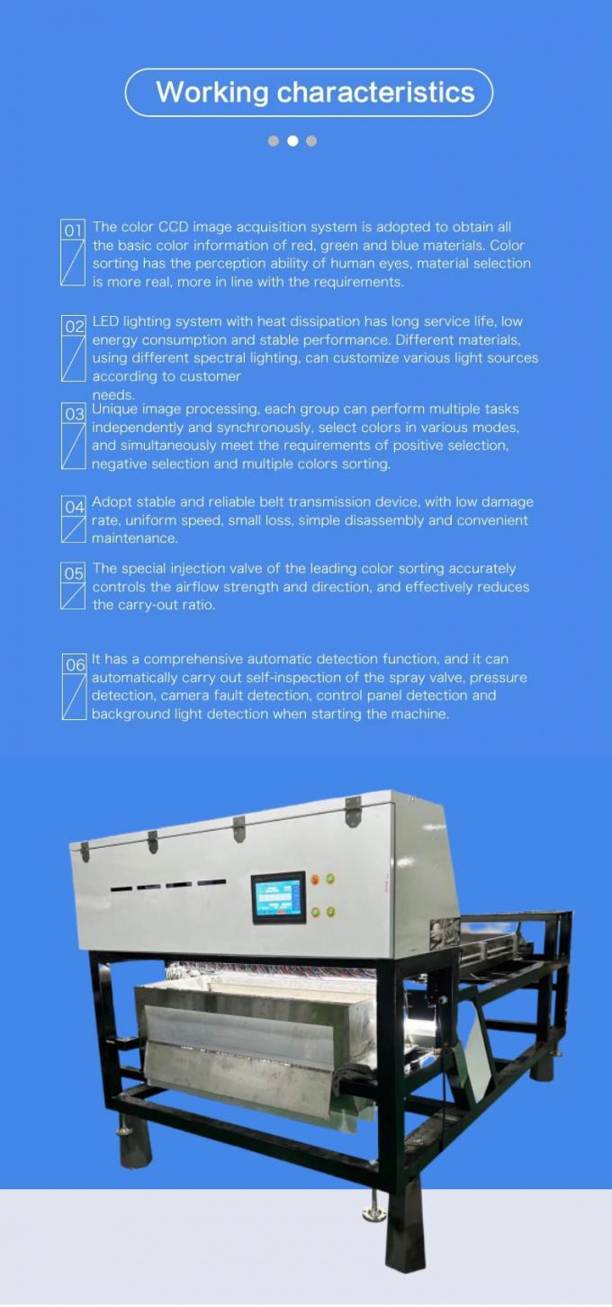 Wenyao Doppelband Hochtechnologie Intelligente CCD-Kamera Seifenkraut-Farbsortiermaschine 2