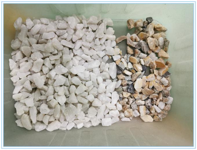 Hochkapazitäts-Wenyao-Doppelschichtgürtel Trockener und nasser Erz Stein Mineralfarben Sortiermaschine mit Ejektor SMC 16-Loch Düsen 8